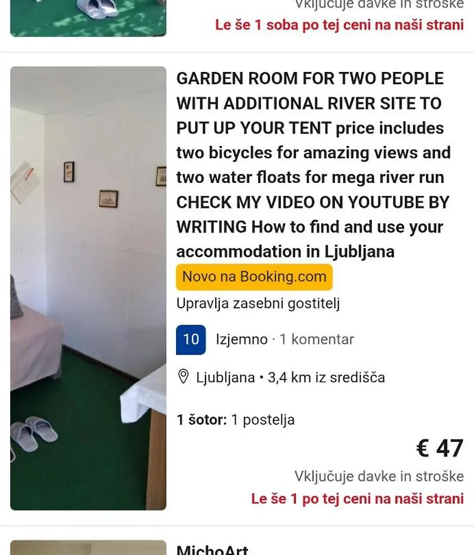 River Site To Put Up Your Tent With Additional Outdoor Couch For Two People Price Includes Two Bicycles For Amazing Views And Two Water Floats For Mega River Run Check My Video On Youtube By Writing How To Find And Use Your Accommodation In Lublana 0*,